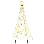 Albero di Natale con Puntale Bianco Caldo 200 LED 180 cm