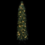 Albero di Natale Artificiale Preilluminato con 60 LED 120 cm