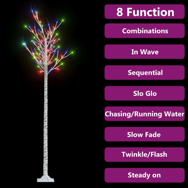 Albero Natale 200 LED 2,2 m Salice Colorato Interno Esterno