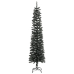 Albero di Natale Artificiale Sottile con Base Verde 240 cm PVC