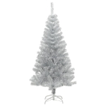 Albero di Natale Artificiale con Supporto Argento 120 cm PET