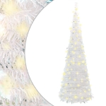 Albero di Natale Artificiale Pop-up con 200 LED Bianco 210 cm