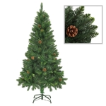 Albero di Natale Artificiale con Pigne Verde 150 cm