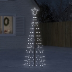 Luce Albero di Natale con Picchetti 220LED Bianco Freddo 180cm