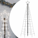 Luce Albero di Natale con Picchetti 220LED Bianco Freddo 180cm