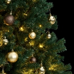 Albero Natale Incernierato con 300 LED e Palline 210 cm