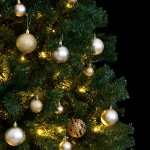 Albero Natale Incernierato con 300 LED e Palline 240 cm