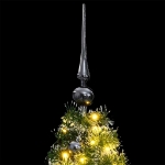 Albero Natale Incernierato con 150 LED e Palline 120 cm