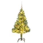 Albero Natale Artificiale 150 LED Palline e Neve Fioccata 150cm