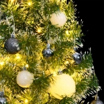 Albero Natale Artificiale 150 LED Palline e Neve Fioccata 120cm