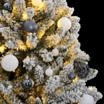 Albero Natale Incernierato con 300 LED e Palline 180 cm