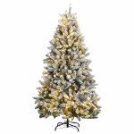 Albero Natale Incernierato con 300 LED e Palline 210 cm