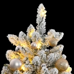 Albero Natale Incernierato con 300 LED e Palline 210 cm