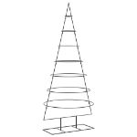 Albero di Natale Decorativo in Metallo Nero 180 cm