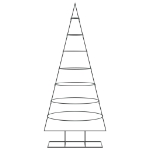 Albero di Natale Decorativo in Metallo Nero 180 cm