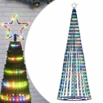 Illuminazione Albero di Natale a Cono 475 LED Colorato 247 cm