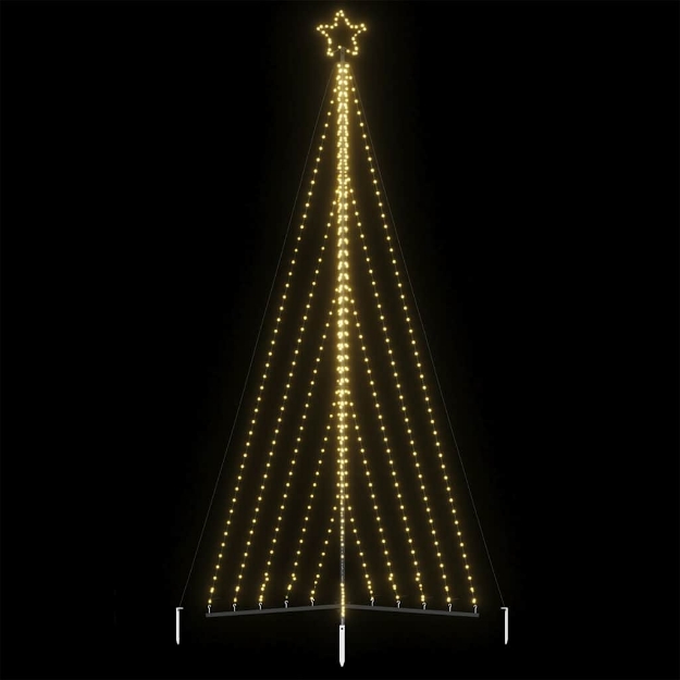 Illuminazione per Albero di Natale 570 LED Bianco Caldo 399 cm