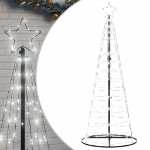 Illuminazione Albero Natale a Cono 200 LED Bianco Freddo 182 cm