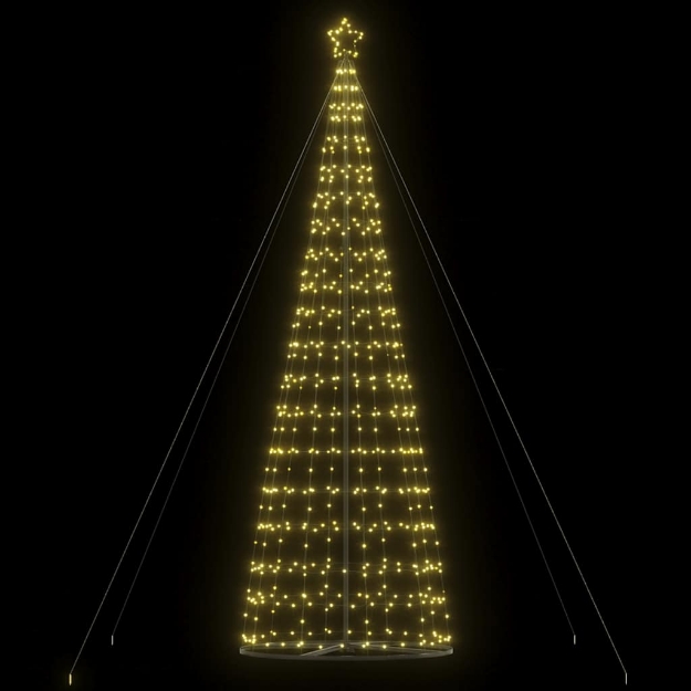 Illuminazione Albero Natale a Cono 1534 LED Bianco Caldo 503 cm