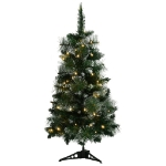 Albero di Natale Preilluminato con Supporto Verde 90 cm in PVC