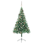 Albero di Natale Preilluminato con Palline 150 cm 380 Rami