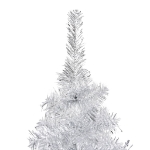 Albero di Natale Preilluminato con Palline Argento 210 cm PET