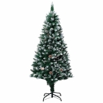 Albero di Natale Preilluminato con Palline e Pigne 210 cm