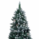 Albero di Natale Preilluminato con Palline e Pigne 210 cm