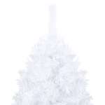 Albero di Natale Preilluminato con Palline Bianco 210 cm PVC