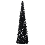 Albero di Natale Artificiale Apribile Nero 180 cm PET