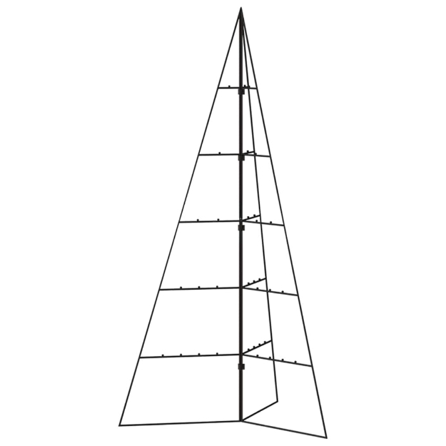 Albero di Natale Decorativo in Metallo Nero 100 cm