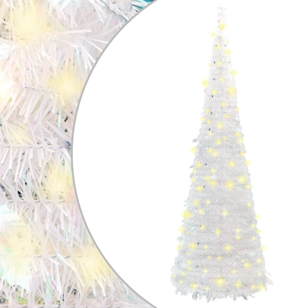 Albero di Natale Artificiale Pop-up con 150 LED Bianco 180 cm