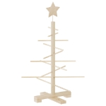 Albero di Natale Decorativo in Legno 75 cm Legno Massello Pino