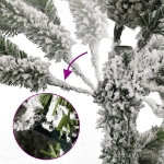 Albero Natale Artificiale Incernierato con Neve Fioccata 210 cm