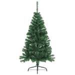 Albero di Natale Artificiale Metà con Supporto Verde 150 cm PVC