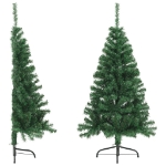 Albero di Natale Artificiale Metà con Supporto Verde 150 cm PVC