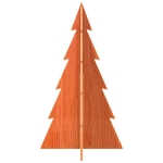 Albero di Natale Marrone Cera 80 cm in Legno Massello di Pino