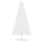 Albero di Natale Decorativo Bianco 150 cm in Legno di Pino