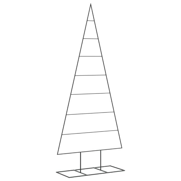 Albero di Natale Decorativo in Metallo Nero 180 cm