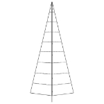 Albero di Natale Decorativo in Metallo Nero 210 cm