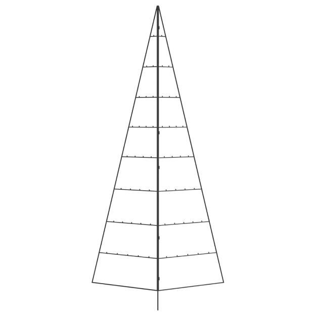 Albero di Natale Decorativo in Metallo Nero 210 cm