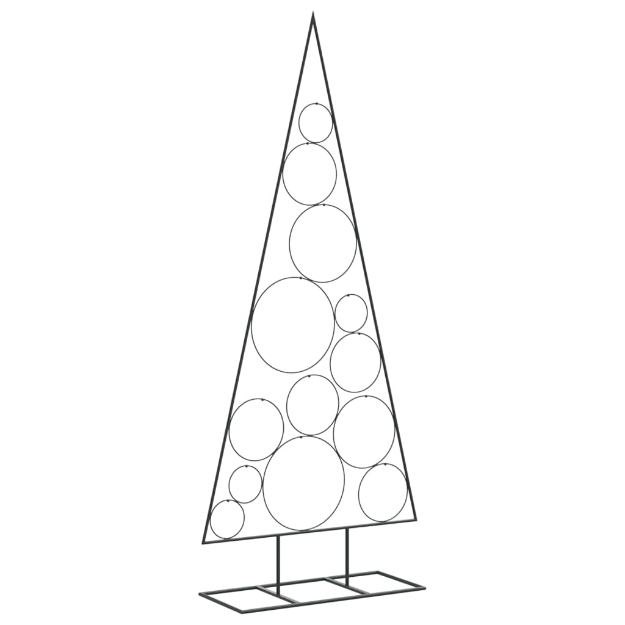 Albero di Natale Decorativo in Metallo Nero 150 cm