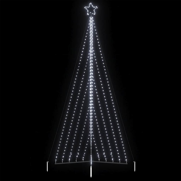 Illuminazione per Albero di Natale 570 LED Bianco Freddo 399 cm