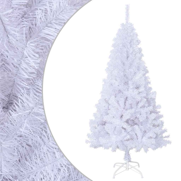 Albero di Natale Artificiale con Rami Spessi Bianco 150 cm PVC