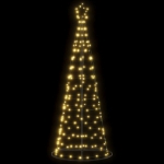 Illuminazione Albero di Natale a Cono 200LED Bianco Caldo 182cm