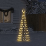 Illuminazione Albero di Natale a Cono 200LED Bianco Caldo 182cm