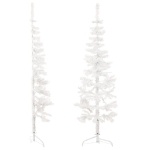 Albero Natale Artificiale Sottile a Metà Supporto Bianco 180 cm