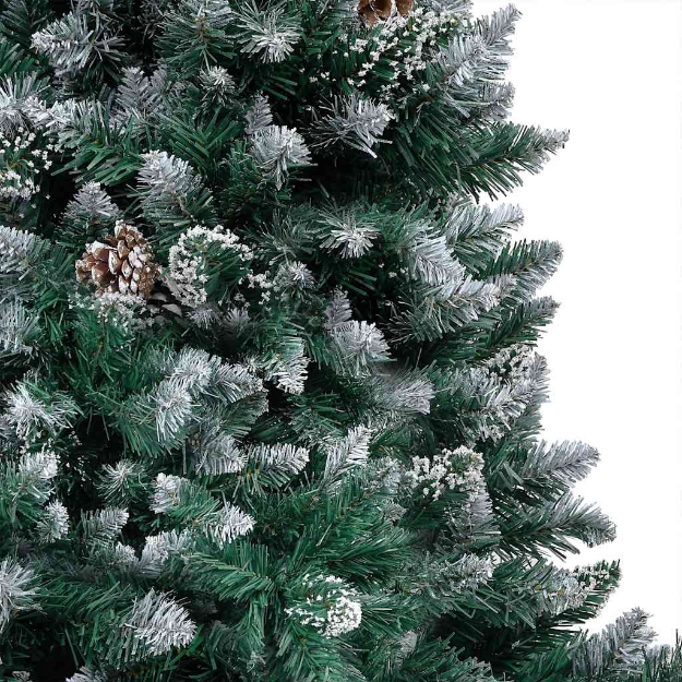 Albero di Natale Preilluminato con Palline e Pigne 240 cm