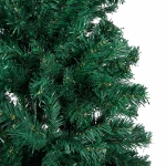 Albero di Natale Preilluminato con Palline Verde 210 cm PVC