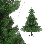 Albero Natale Artificiale Nordmann LED Palline Verde 120 cm